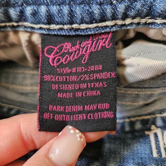 Rock & Roll Denim Low Rise Crop Jeans - Size 31 - Picture 4 of 7